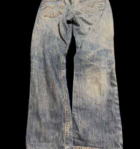 Levi’s 501 Original Fit Jeans W31 Distressed Faded Button Fly Workwear - Picture 3 of 8